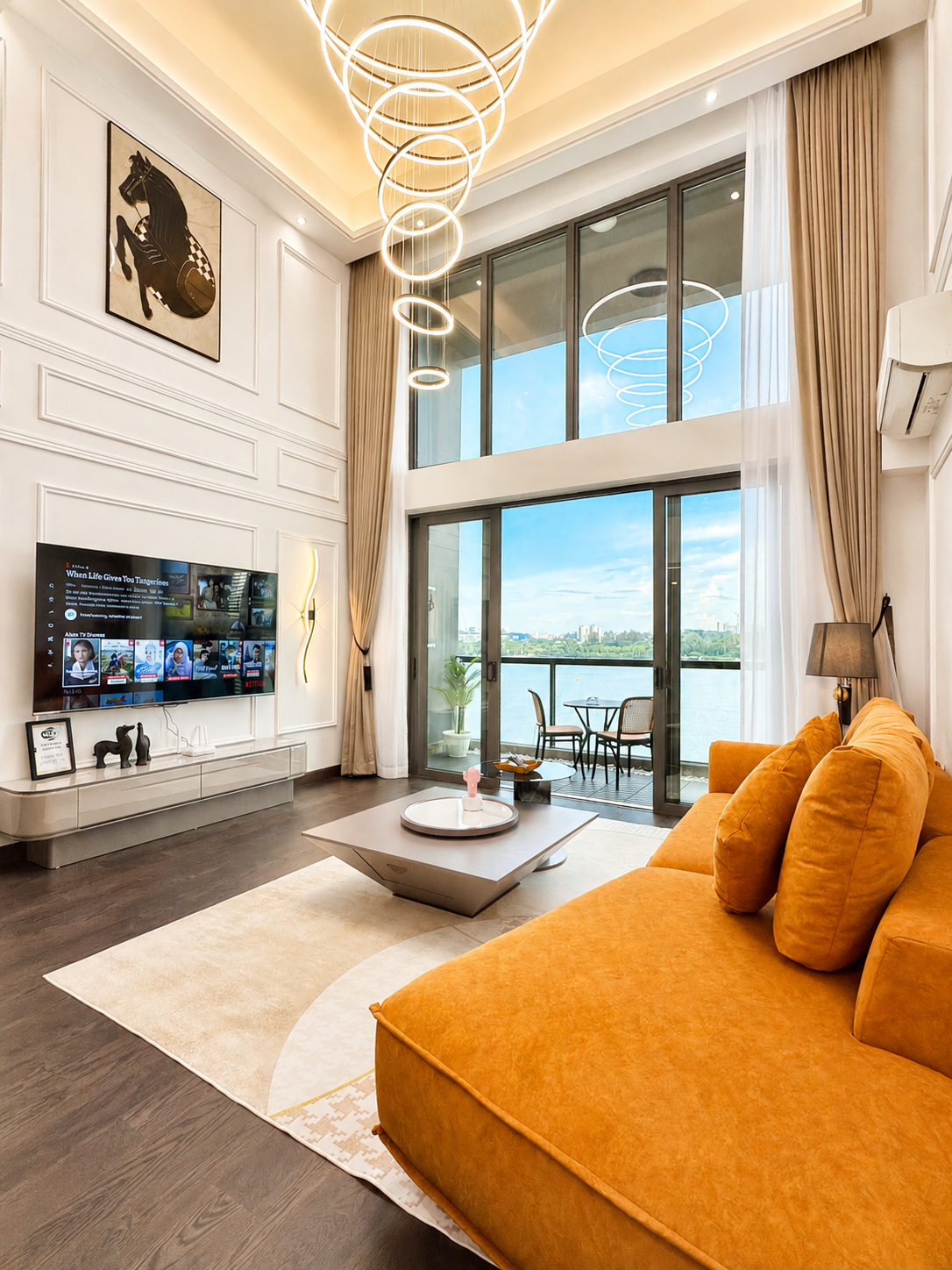 ANJU managed comfort unit living room with sea view