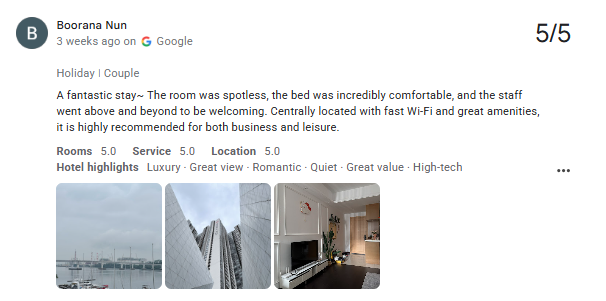 Google review screenshot from Boorana Nun